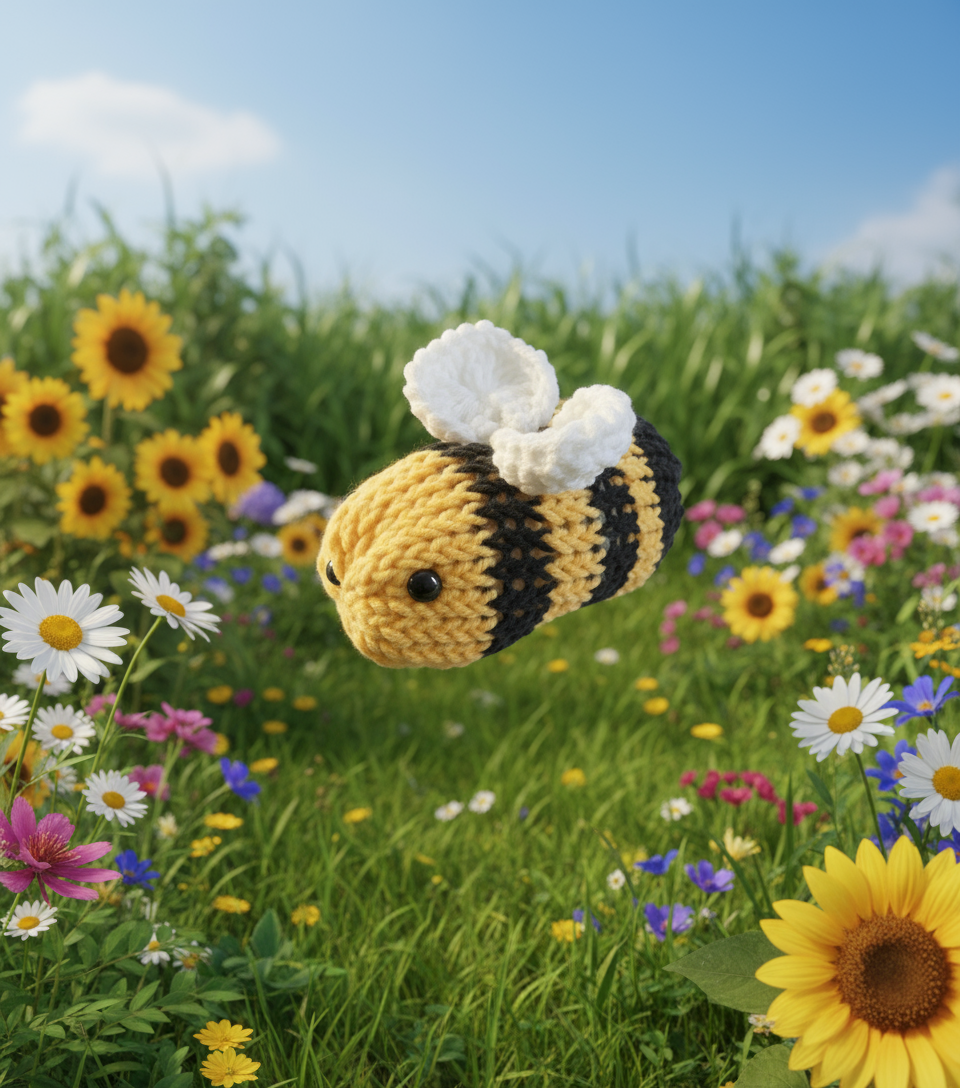 This beautifully handcrafted crocheted bee is more than just a toy