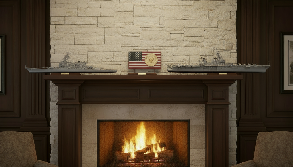 Celebrate patriotism with this Navy logo seamlessly integrated into the American flag,
