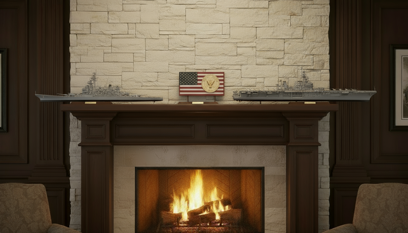 Celebrate patriotism with this Navy logo seamlessly integrated into the American flag,